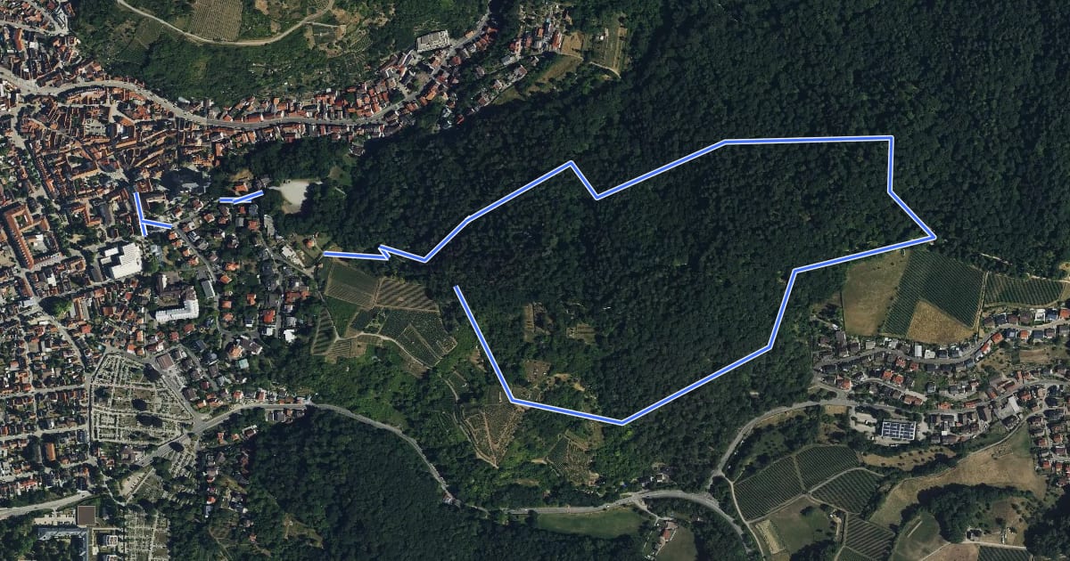 Маршрут Rundwanderweg Heppenheim 4: Maiberg-Weg на спутниковом снимке