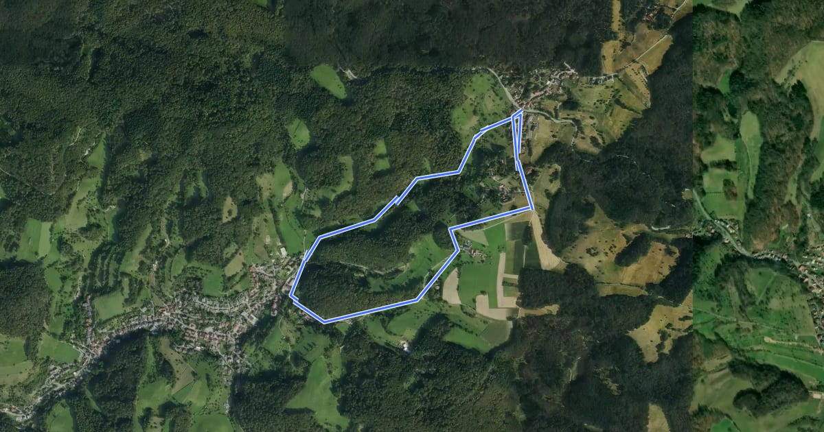 Маршрут Rundwanderweg Heppenheim Wolfslücke 1: Sommerhof-Weg на спутниковом снимке