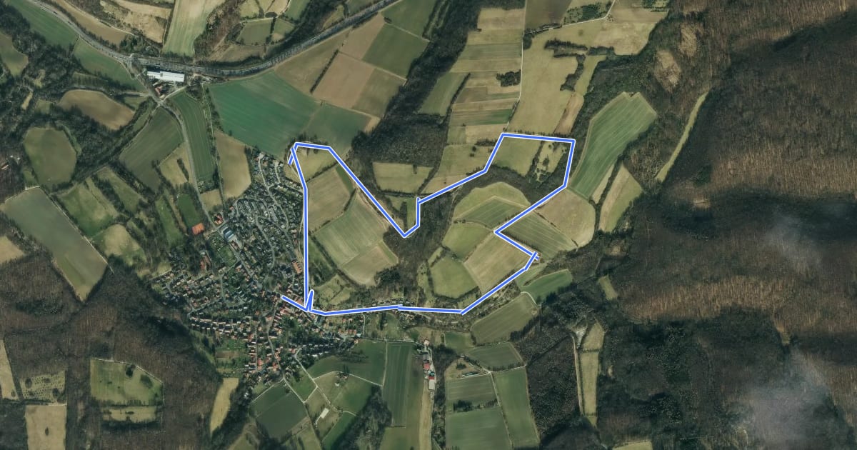 Маршрут Rundwanderweg Herberhausen - Tour blaues Dreieck на спутниковом снимке