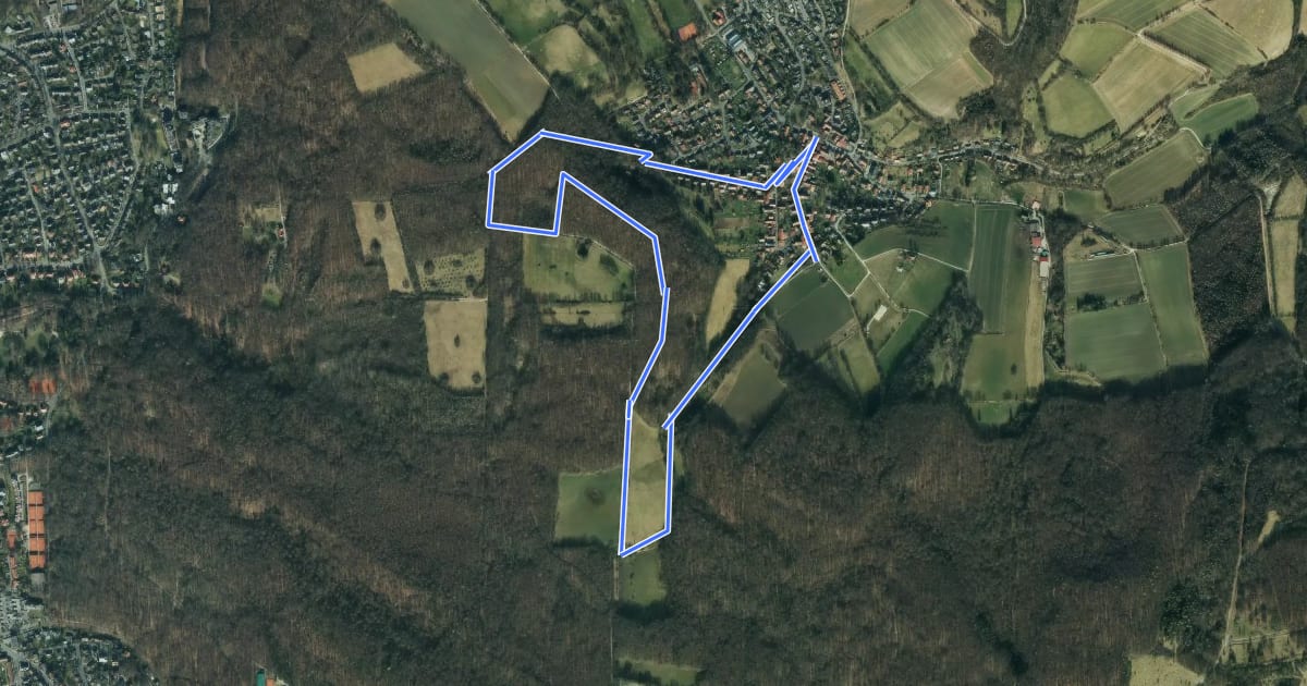 Маршрут Rundwanderweg Herberhausen - Tour hellblaues Dreieck на спутниковом снимке