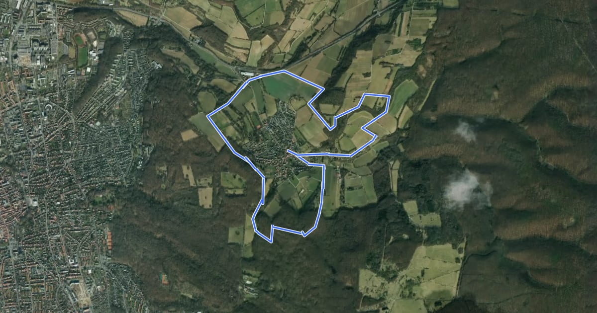 Маршрут Rundwanderweg Herberhausen - Tour rotes Dreieck на спутниковом снимке