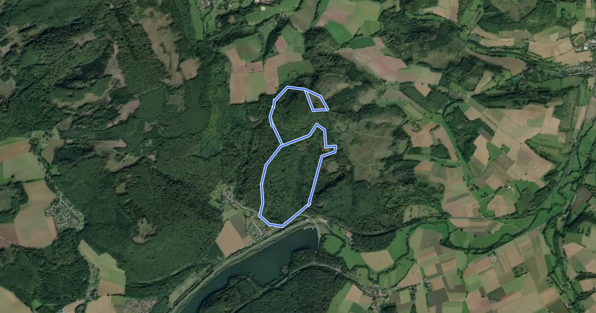 Маршрут Rundwanderweg Herlingsburg A2 на спутниковом снимке