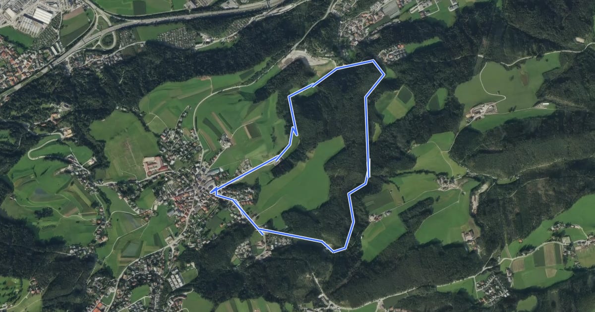 Маршрут Rundwanderweg Herztal на спутниковом снимке
