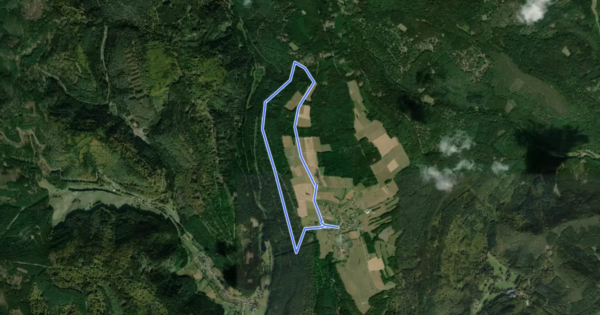 Маршрут Rundwanderweg Hesseneck-Hesselbach 2: ?-Weg на спутниковом снимке