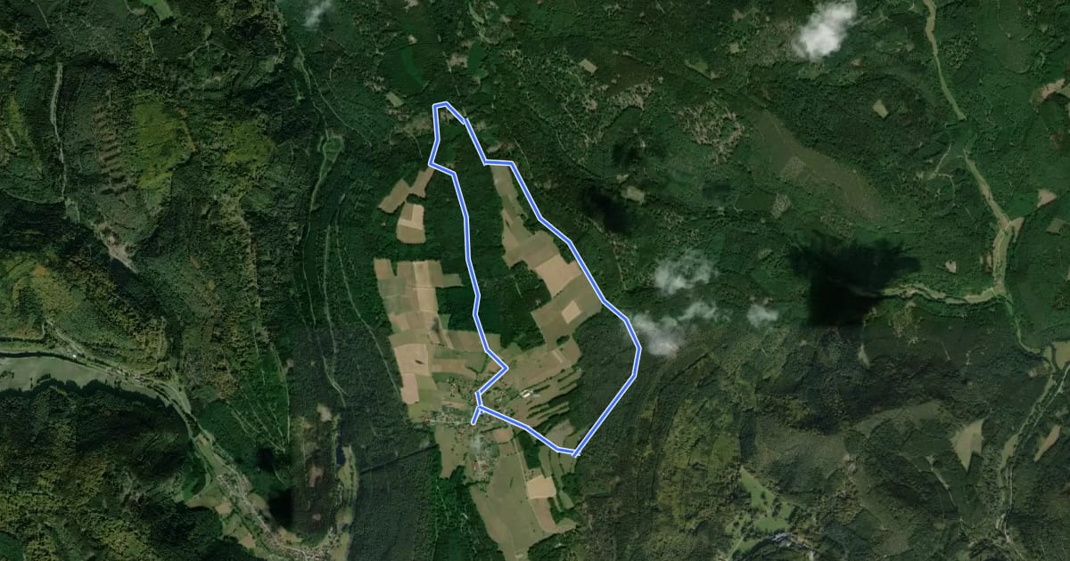 Маршрут Rundwanderweg Hesseneck-Hesselbach 3: Wachturm-Weg на спутниковом снимке