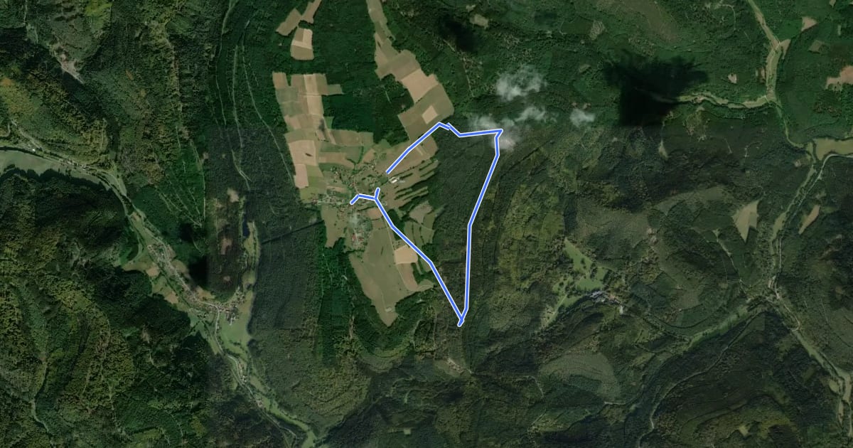 Маршрут Rundwanderweg Hesseneck-Hesselbach 4 на спутниковом снимке