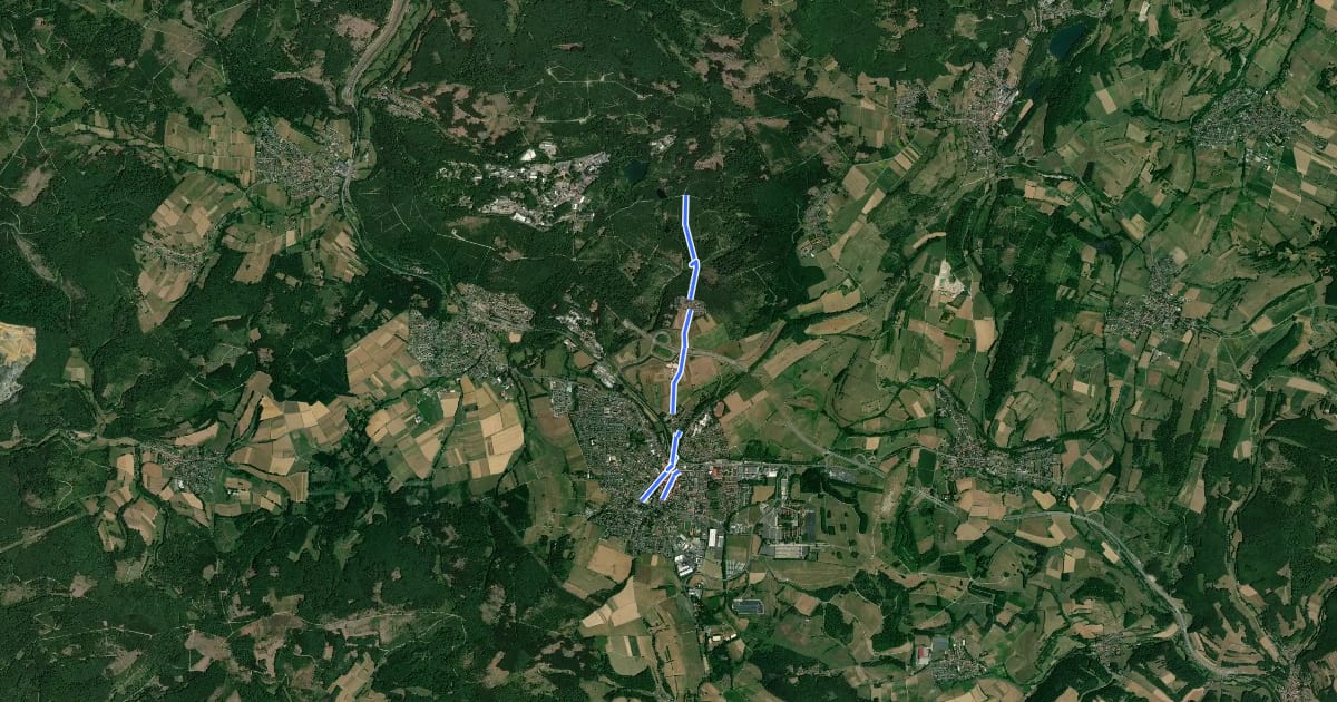 Маршрут Rundwanderweg Hessisch Lichtenau HL1 на спутниковом снимке