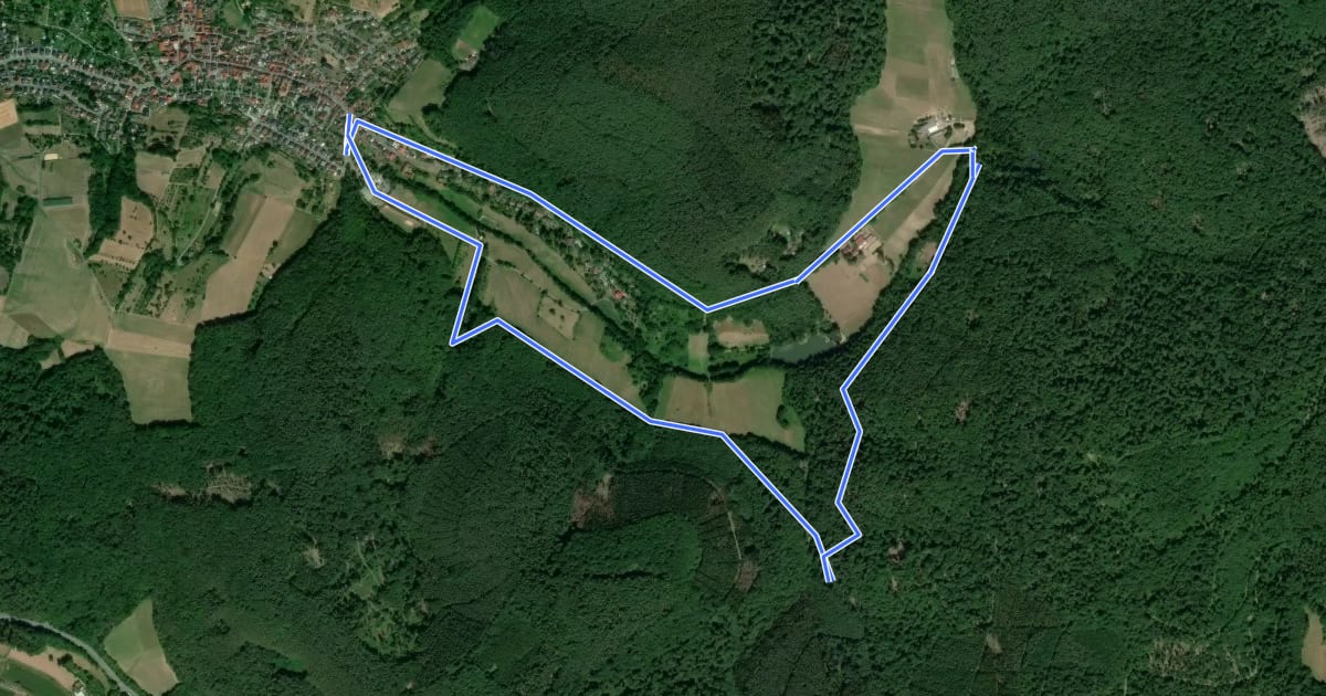 Маршрут Rundwanderweg Heubach 3 : Rosselborn-Weg на спутниковом снимке