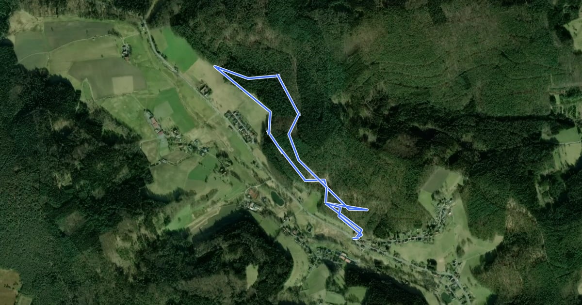 Маршрут Rundwanderweg Hiltersklingen 7: Streitberg - Weg на спутниковом снимке