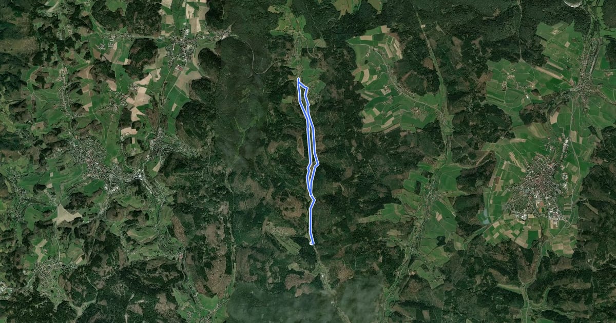 Маршрут Rundwanderweg Hinterbachtal 3: Olfener-Weg на спутниковом снимке