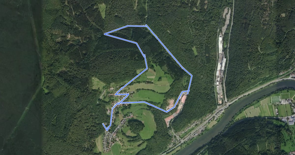 Маршрут Rundwanderweg Hirschhorn Igelsbach 1: Gretengrund-Weg на спутниковом снимке