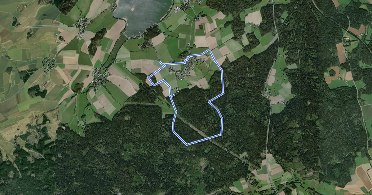Маршрут Rundwanderweg Historisches Hallerstein на спутниковом снимке