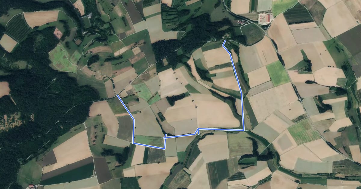 Маршрут Rundwanderweg Hofäcker 1: Orlesbächle-Weg на спутниковом снимке