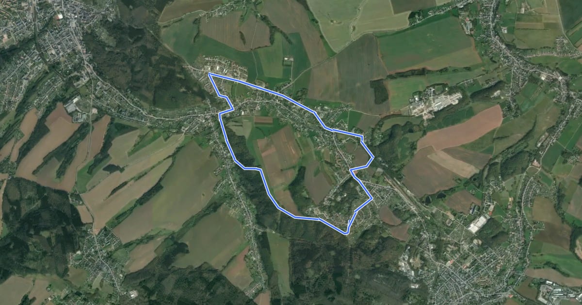 Маршрут Rundwanderweg Hohndorf на спутниковом снимке