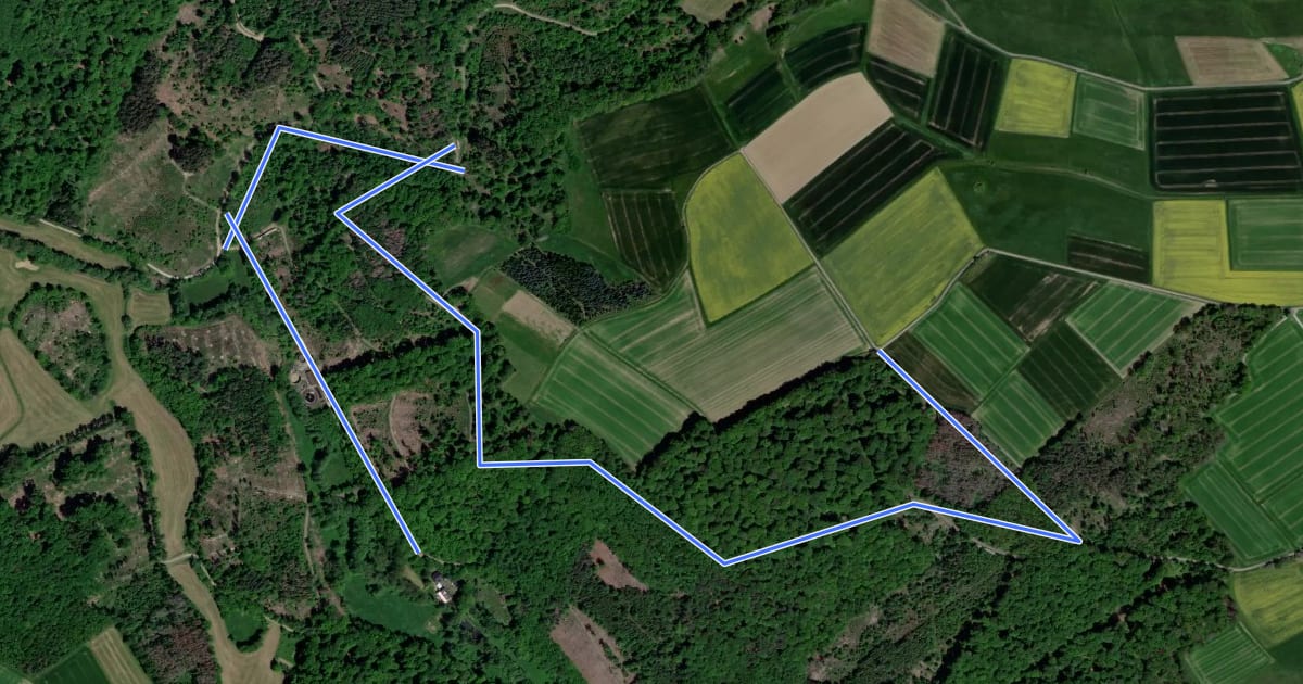Маршрут Rundwanderweg Holzhausen 3 на спутниковом снимке