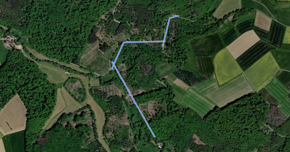 Маршрут Rundwanderweg Holzhausen 4 на спутниковом снимке