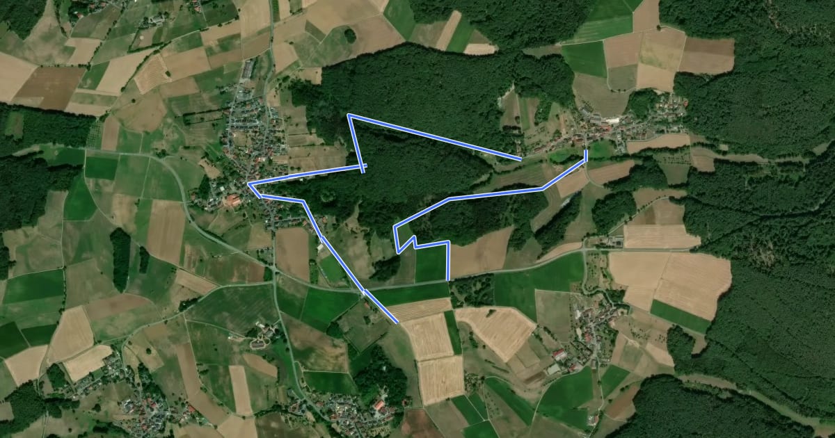 Маршрут Rundwanderweg Hummetroth 2 : Haselburg-Weg на спутниковом снимке