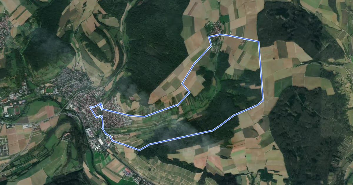 Маршрут Rundwanderweg Igersheim 51 на спутниковом снимке
