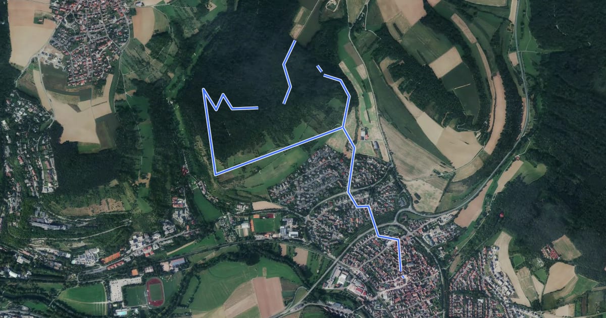 Маршрут Rundwanderweg Igersheim 53 на спутниковом снимке