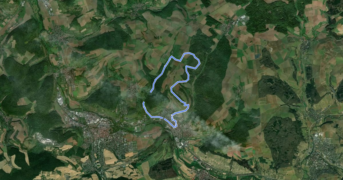 Маршрут Rundwanderweg Igersheim IGH 54 Igersheim-Holzbronn-Erlenbachtal-Runde на спутниковом снимке