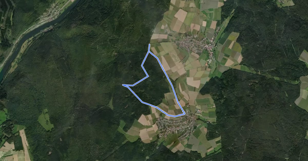 Маршрут Rundwanderweg Im Höchsten 6: Haag-Weg на спутниковом снимке
