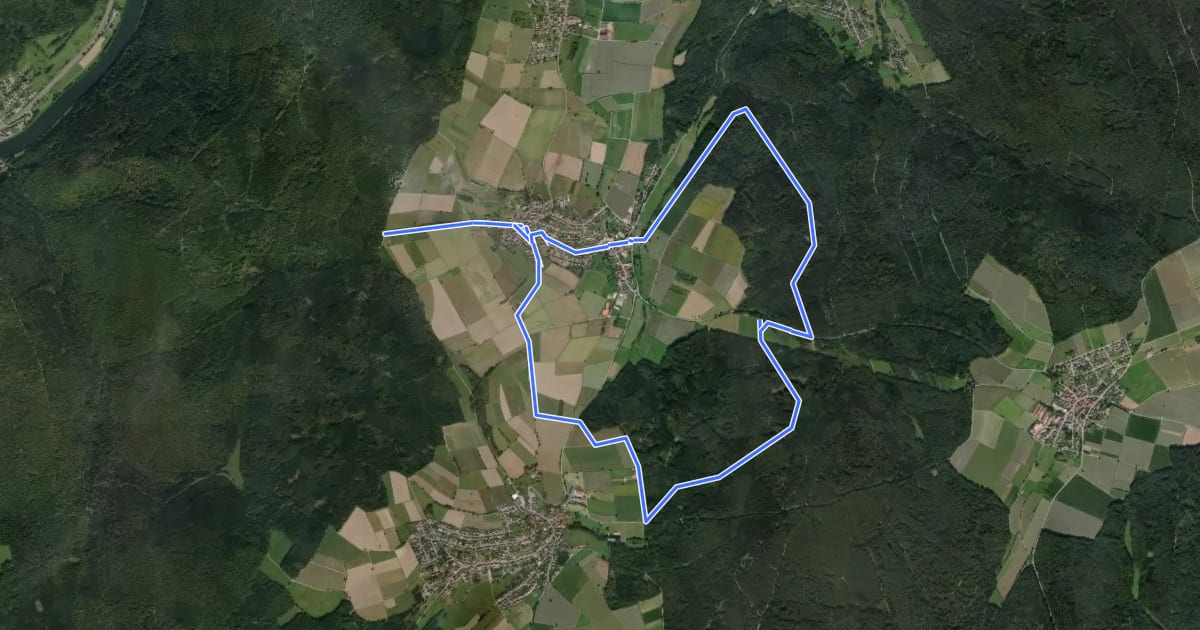 Маршрут Rundwanderweg Im Höchsten 7 Irrwald-Weg на спутниковом снимке