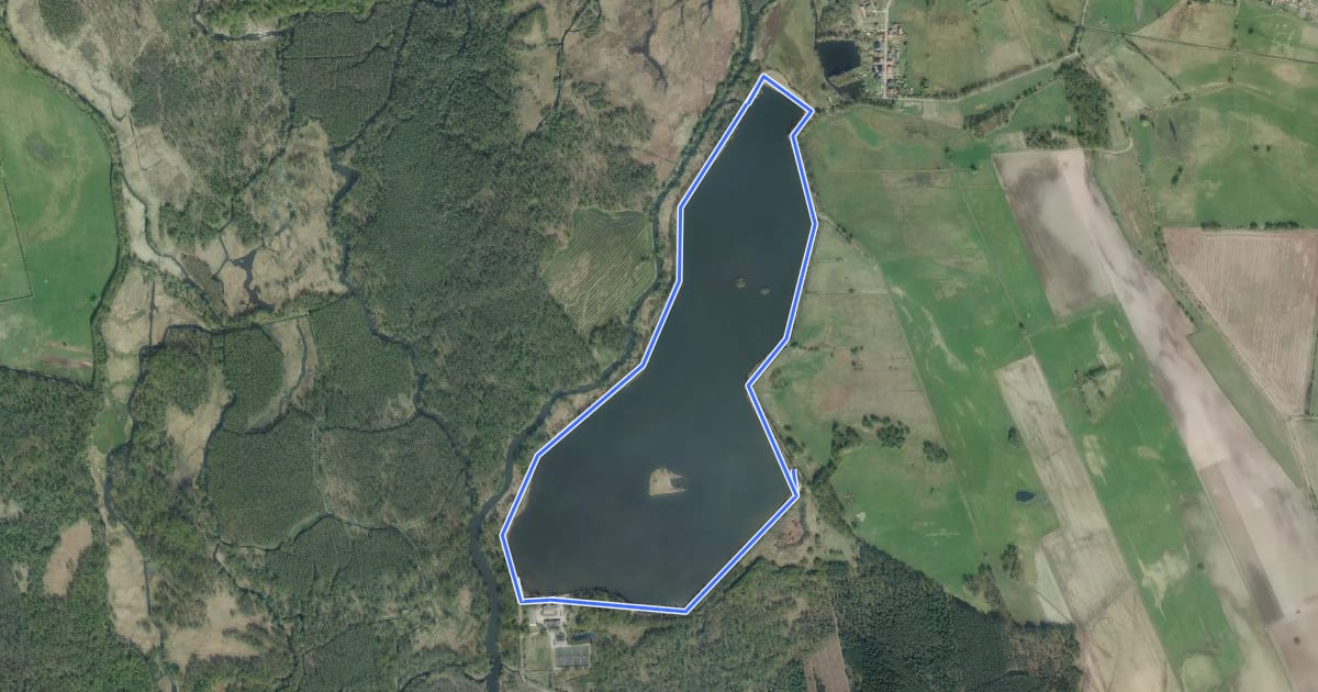 Маршрут Rundwanderweg Inselteich на спутниковом снимке