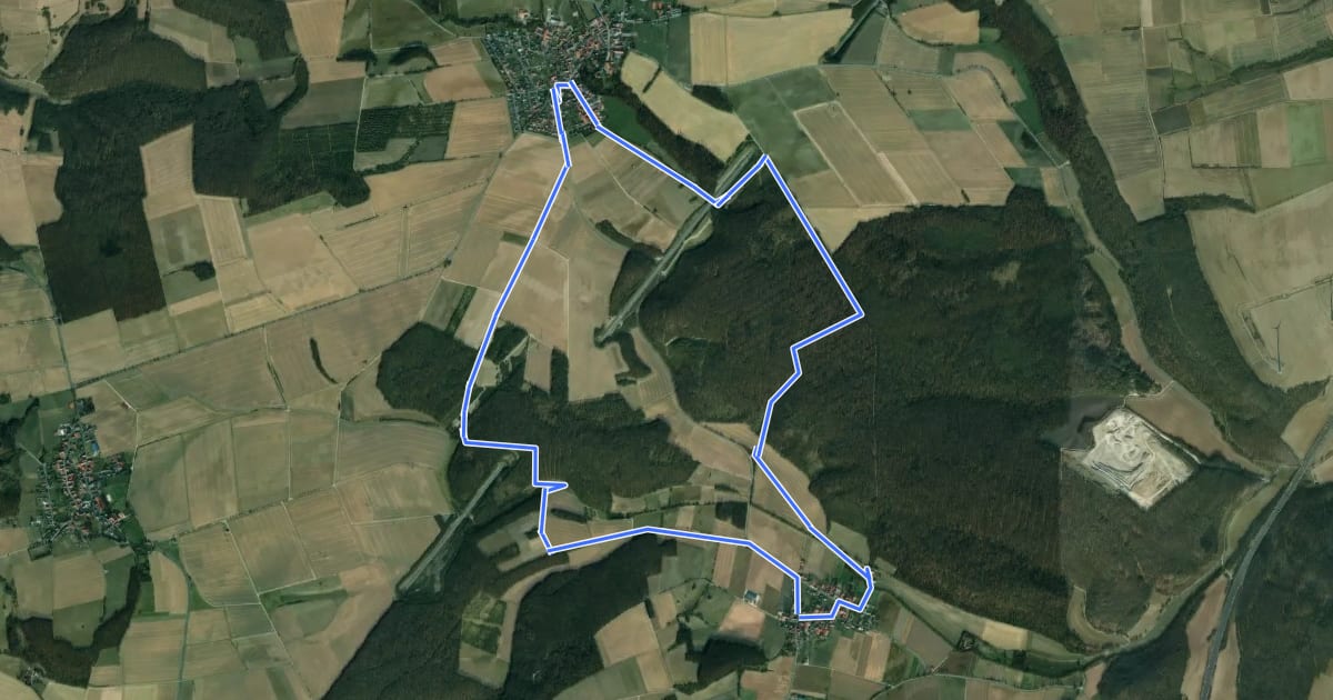 Маршрут Rundwanderweg Jühnde 3 на спутниковом снимке