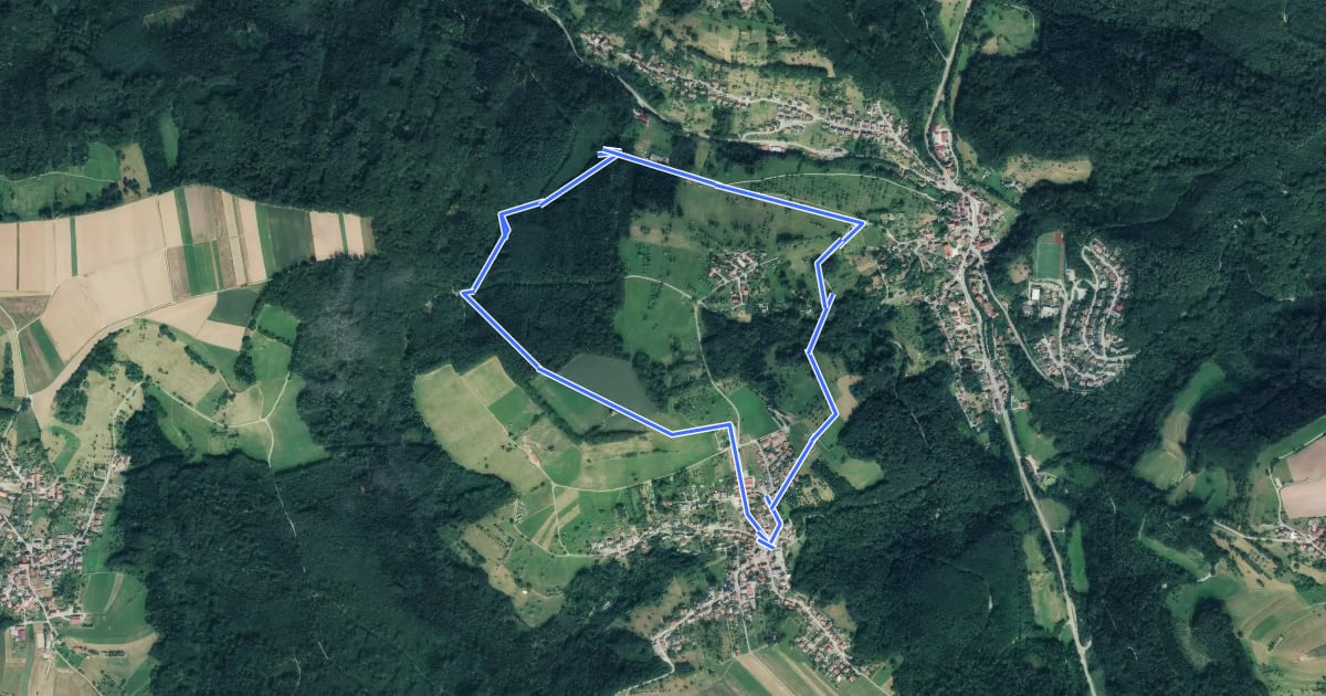 Маршрут Rundwanderweg J2 на спутниковом снимке
