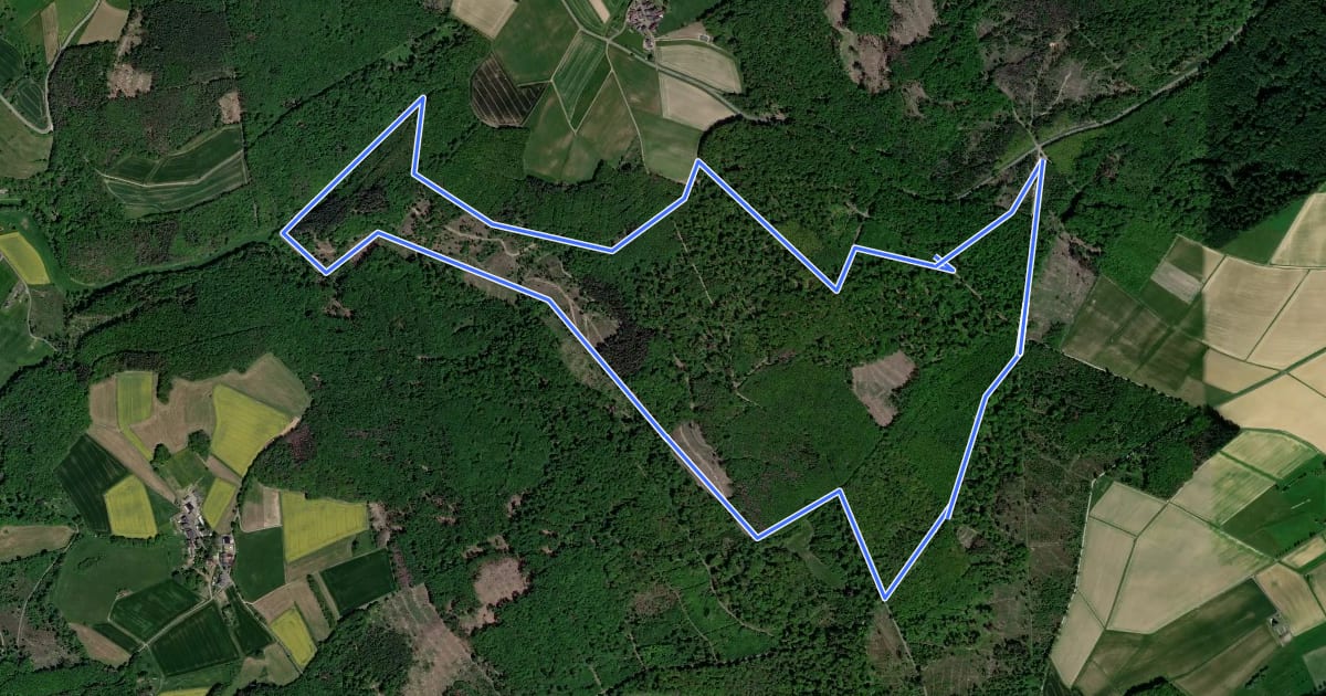 Маршрут Rundwanderweg J2 на спутниковом снимке