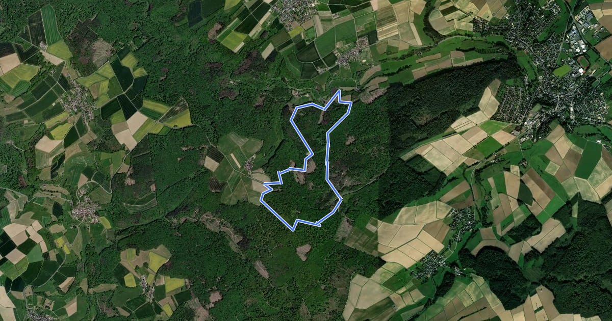 Маршрут Rundwanderweg J3 на спутниковом снимке