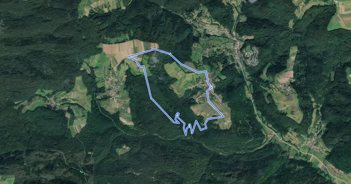 Маршрут Rundwanderweg J4 на спутниковом снимке