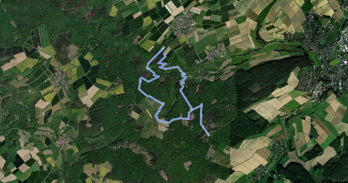 Маршрут Rundwanderweg J4 на спутниковом снимке