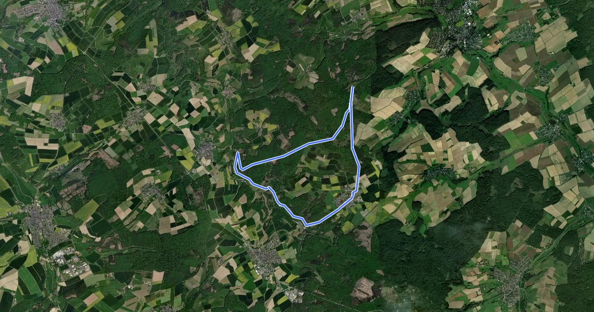 Маршрут Rundwanderweg J5 на спутниковом снимке