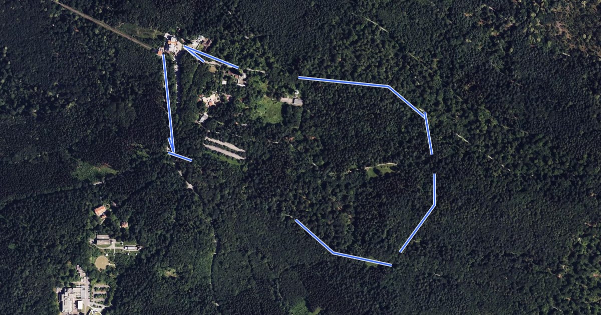 Маршрут Rundwanderweg Königstuhl 3: Kaltteichhütten-Weg на спутниковом снимке