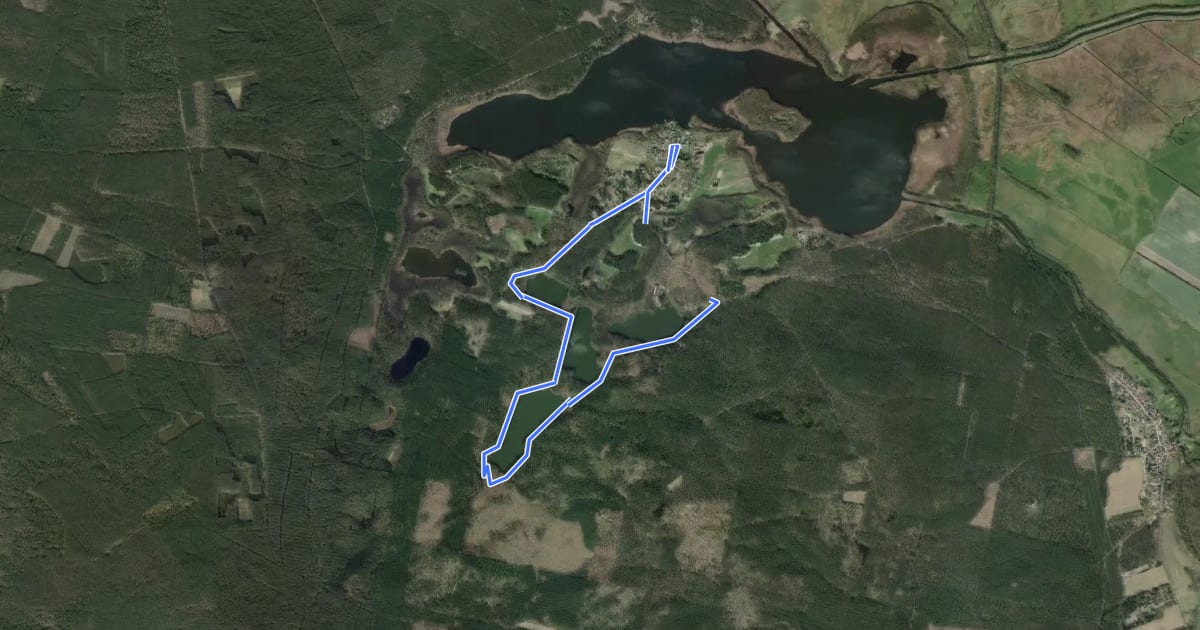Маршрут Rundwanderweg Köthener Heideseen на спутниковом снимке