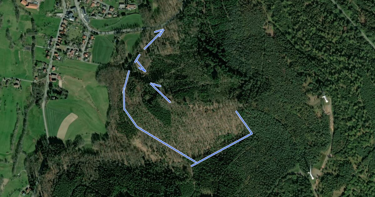 Маршрут Rundwanderweg Kapellenberg 2: Kapellen-Weg на спутниковом снимке