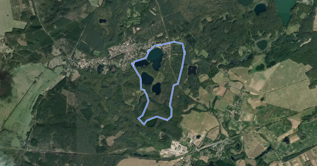 Маршрут Rundwanderweg Kesselsee на спутниковом снимке