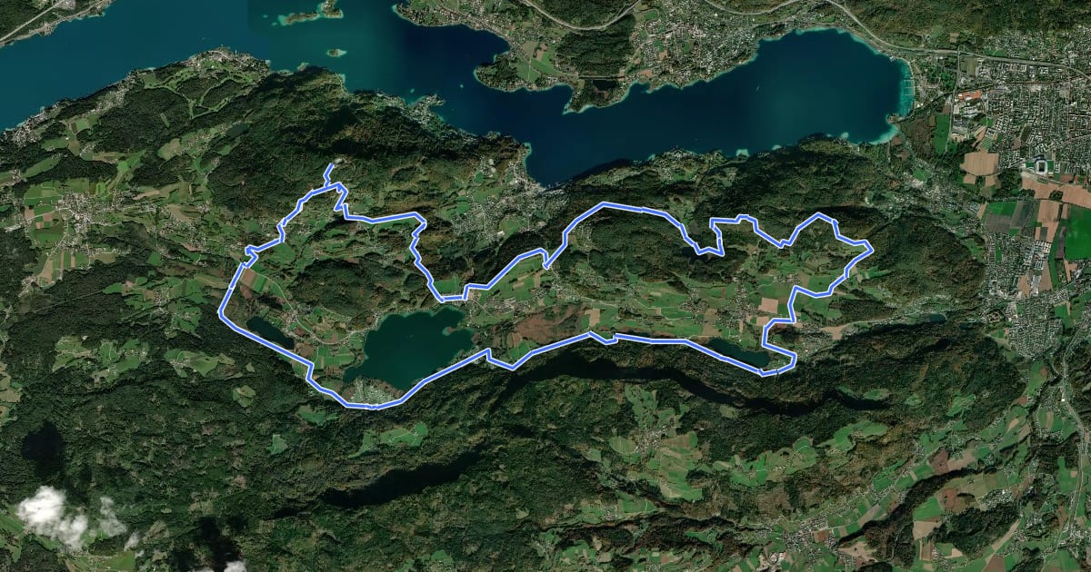 Маршрут Rundwanderweg Keutschach на спутниковом снимке