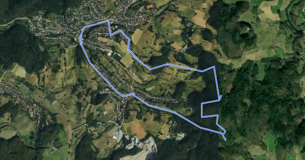 Маршрут Rundwanderweg Kirschhausen 2 на спутниковом снимке