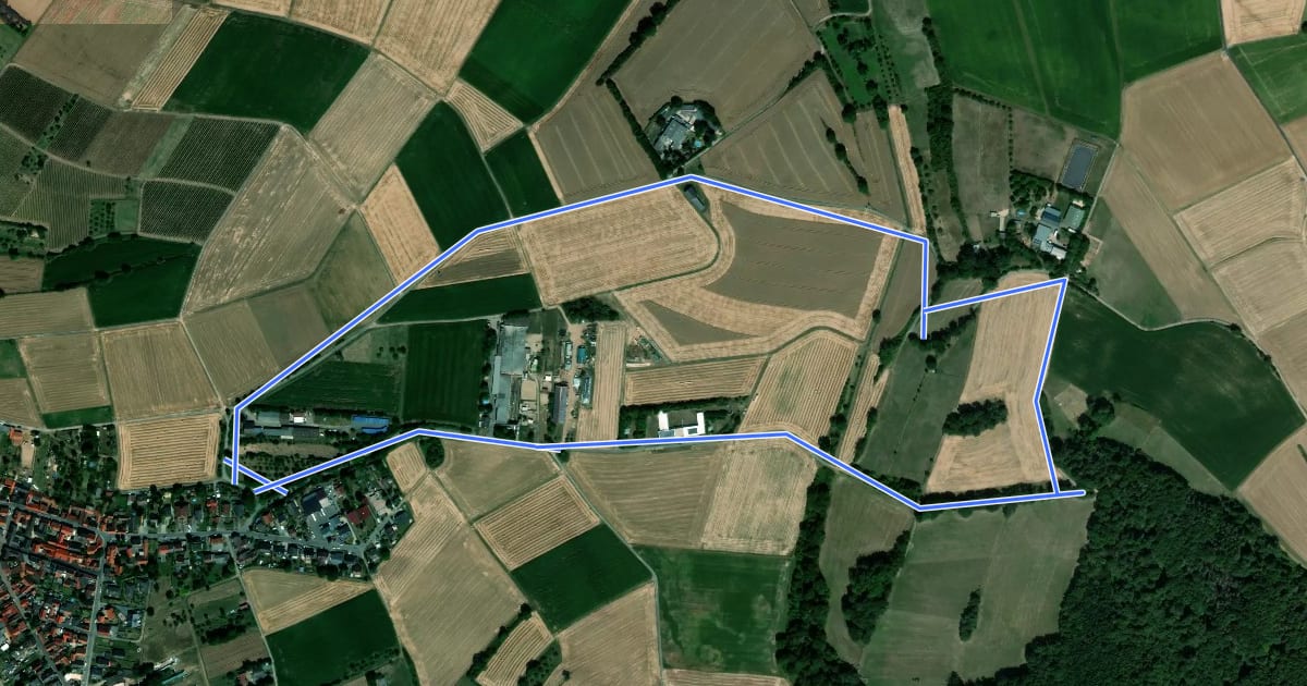 Маршрут Rundwanderweg Klein-Umstadt 1 : Sonnenhof-Weg на спутниковом снимке