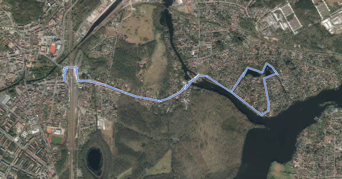 Маршрут Rundwanderweg Klein Venedig на спутниковом снимке