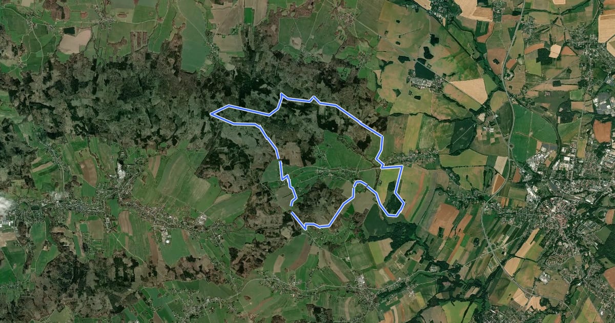 Маршрут Rundwanderweg Kleindehsa на спутниковом снимке