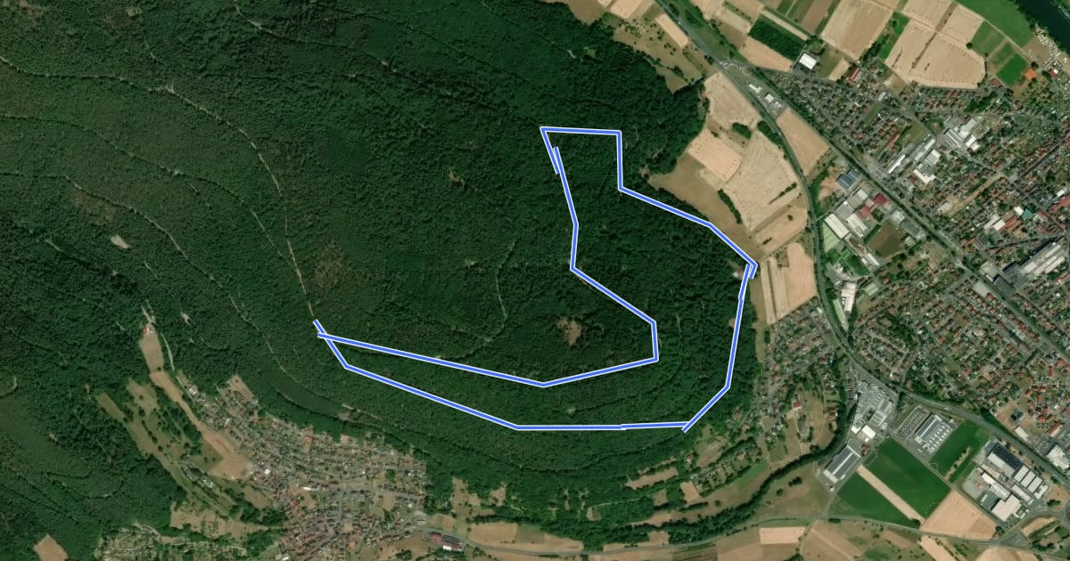 Маршрут Rundwanderweg Kleinheubach Schützenhaus 6 : Scheuerbuschhöhenweg на спутниковом снимке