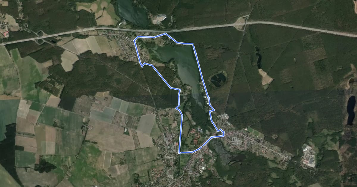 Маршрут Rundwanderweg Klostersee Lehnin на спутниковом снимке
