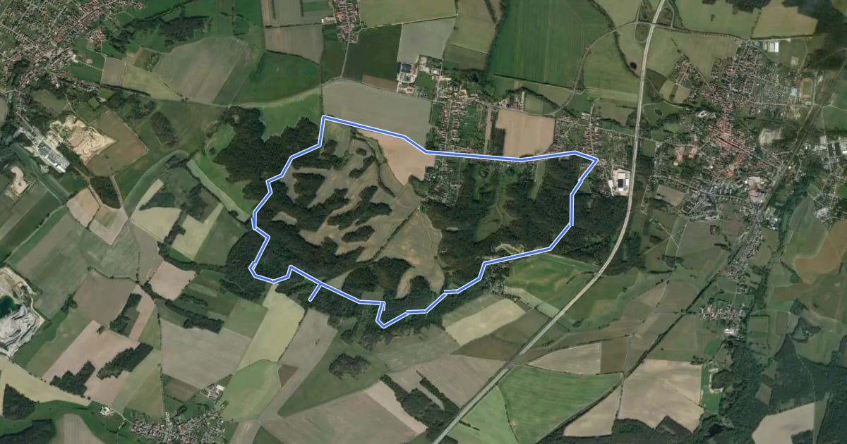 Маршрут Rundwanderweg Kmehlener Berge на спутниковом снимке