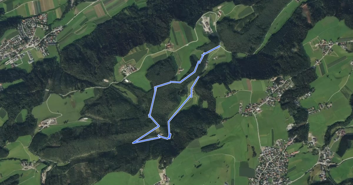 Маршрут Rundwanderweg Knappental на спутниковом снимке
