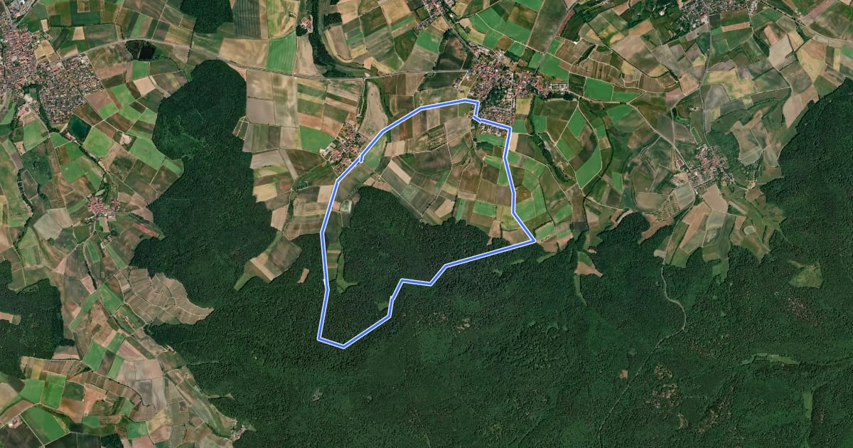 Маршрут Rundwanderweg Knetzgau K 4 на спутниковом снимке