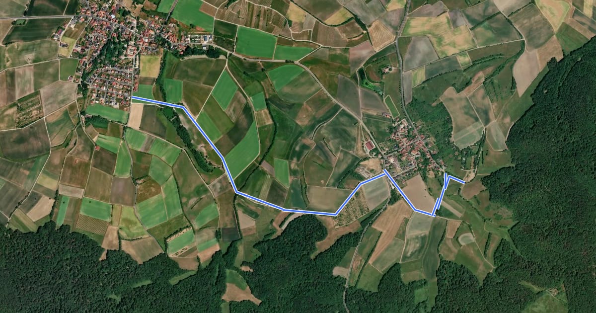 Маршрут Rundwanderweg Knetzgau K 6 на спутниковом снимке