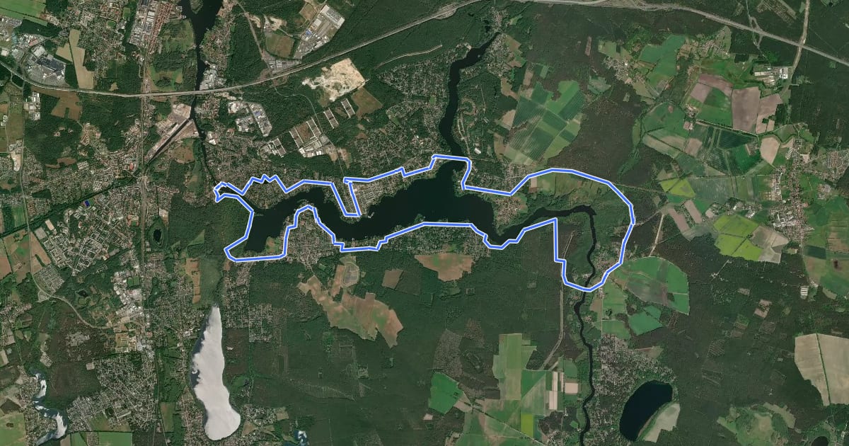 Маршрут Rundwanderweg Krüpelsee на спутниковом снимке